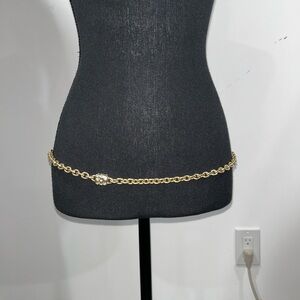 Gold Chain Belt with Jewel accents
